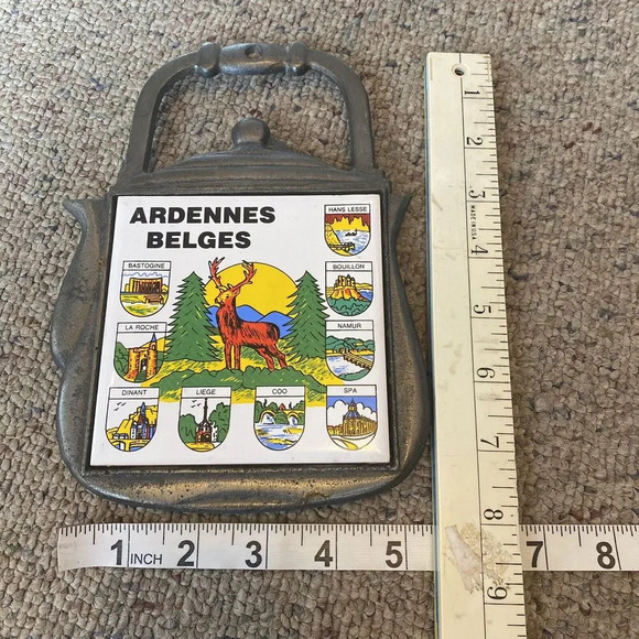 VTG Ardennes Belges Maryland Luray Laverns Trivet Souvenir Jamboree Patches Meta - Picture 2 of 11